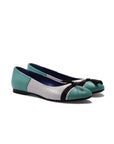 Adia Ballet Flats - Aquamarine Crocodile