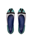 Adia Ballet Flats - Aquamarine Crocodile