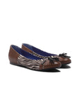 Adia Ballet Flats - Mocha Ostrich Zebra