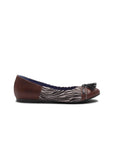 Adia Ballet Flats - Mocha Ostrich Zebra