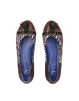 Adia Ballet Flats - Mocha Ostrich Zebra