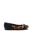 Alexis Ballet Flats - Onyx Ostrich Leopard