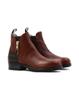 Margaret Ankle Boots - Mocha Ostrich
