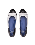 Alexis Ballet Flats - Black & White Crocodile