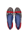 Alexis Ballet Flats - Fire Engine Red & Zebra