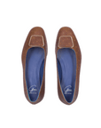 Ann Loafer Flats - Brown Ostrich