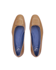 Ann Loafer Flats - Tan Crocodile