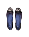 Freddi Ballet Flats - Purple & Black Zebra
