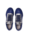 Nia Sneakers - Denim & Silver Crocodile