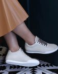 Nia Sneakers - Ivory Python