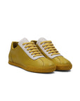 Nia Sneakers - Canary & White Crocodile