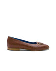 Ann Loafer Flats - Brown Ostrich