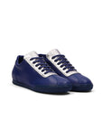 Nia Sneakers - Denim & Silver Crocodile