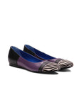 Freddi Ballet Flats - Purple & Black Zebra