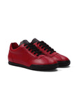 Nia Sneakers - Fire Engine Red & Black Ostrich