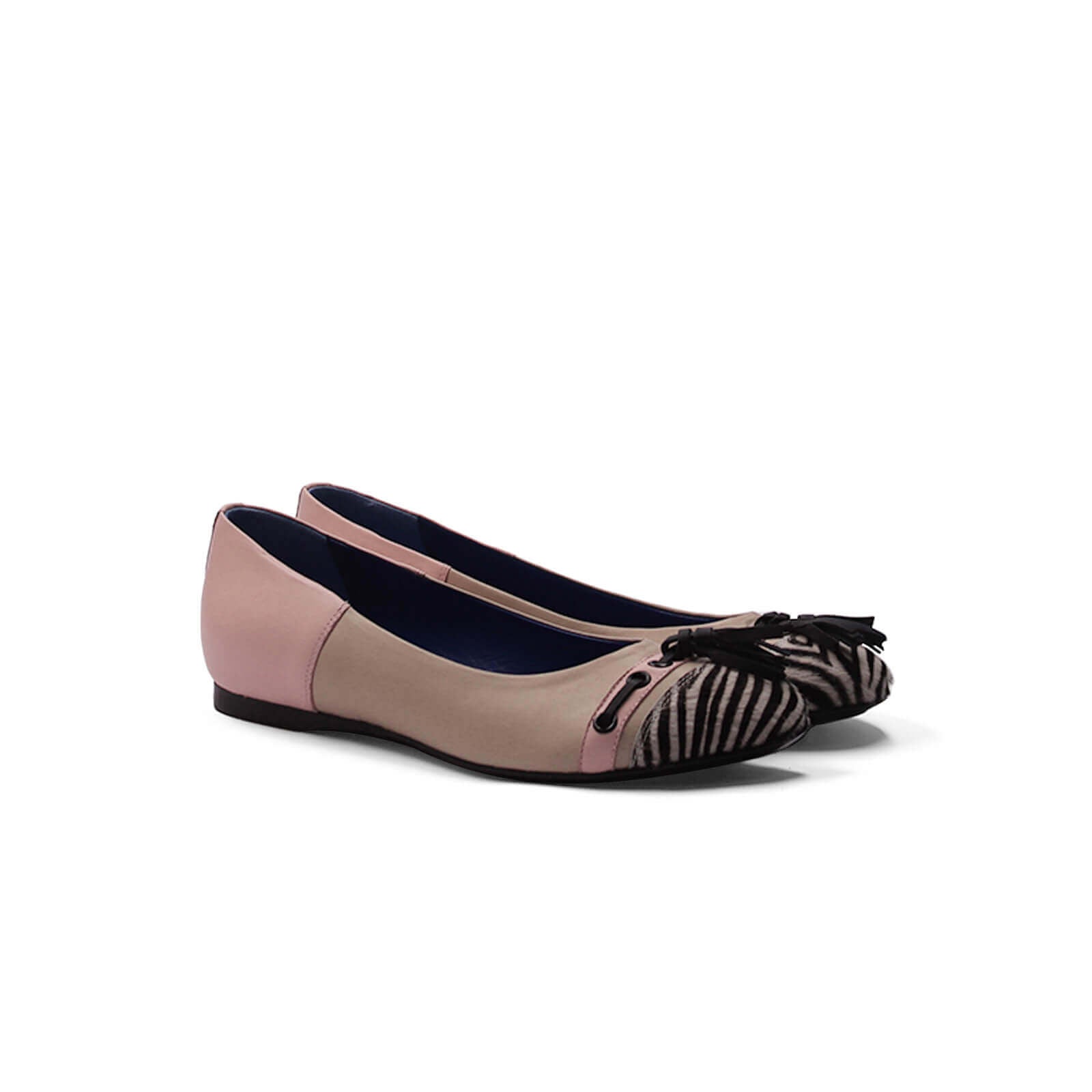 Adia Ballet Flats - Blushing Sands Zebra