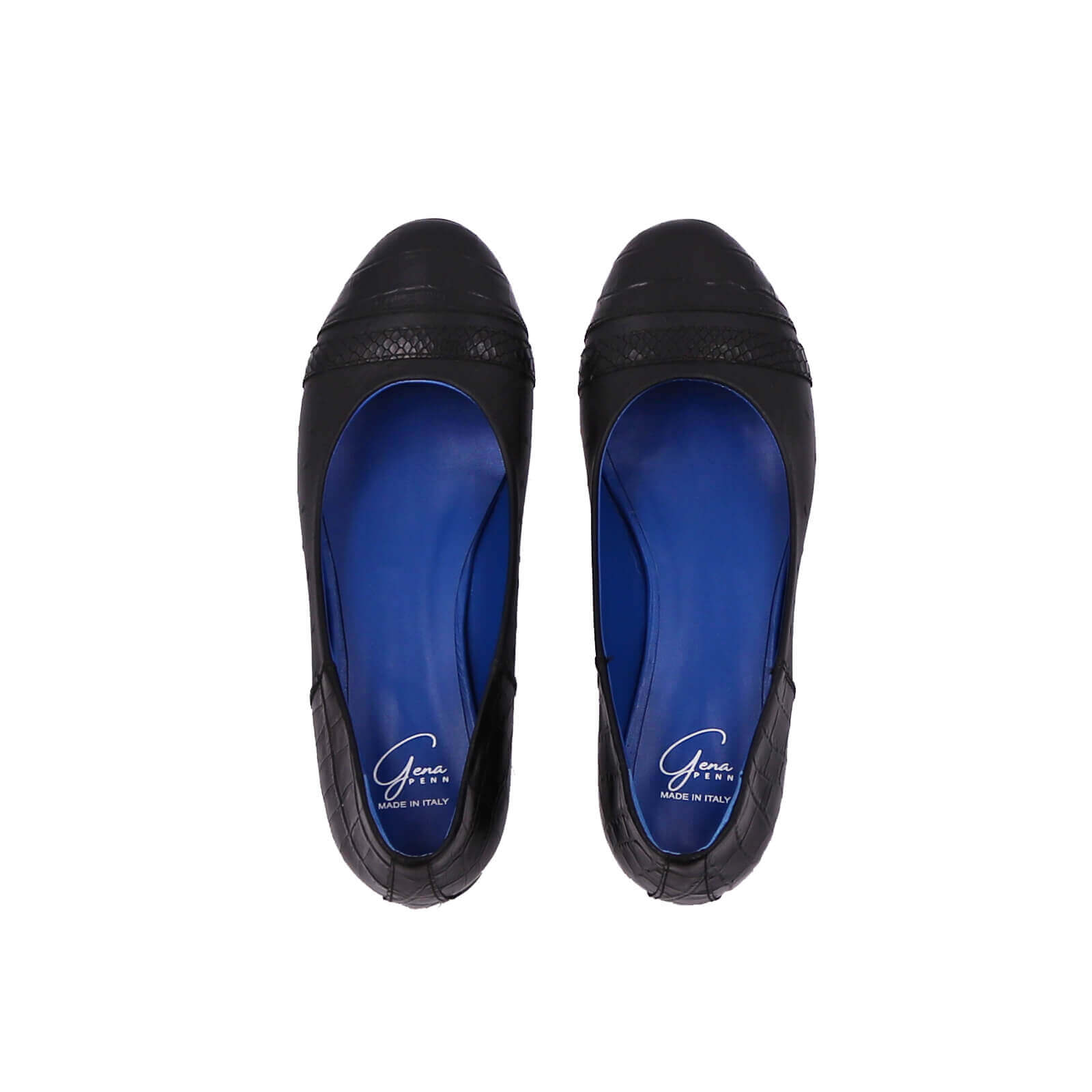 Freddi Ballet Flats - Eclipse Ostrich Reptile