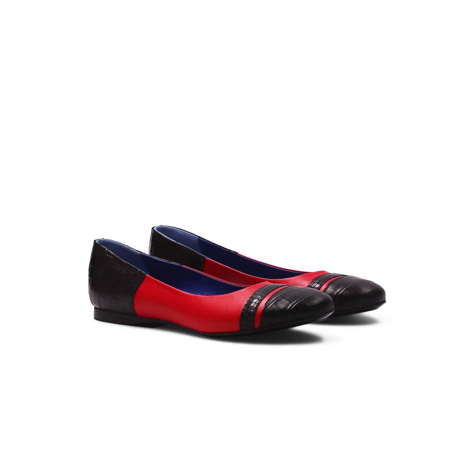 Freddi Ballet Flats - Cardinal Noir Crocodile