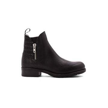 Margaret Ankle Boots - Raven Reptile