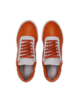Nia Sneakers - Orange & White Python