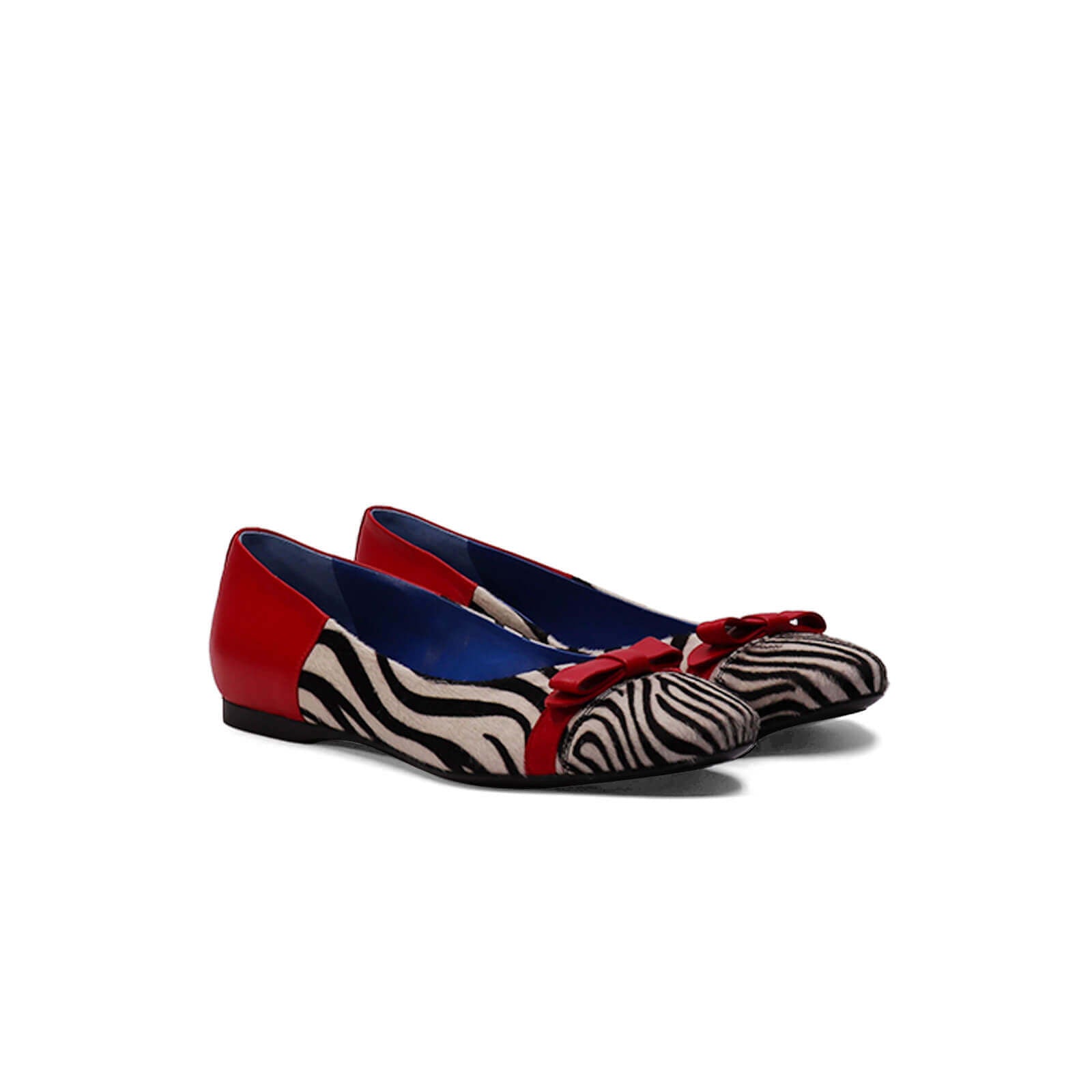 Alexis Ballet Flats - Fire Engine Red & Zebra
