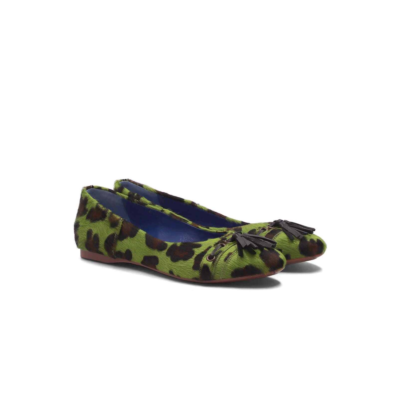 Adia Ballet Flats - Lime Leopard