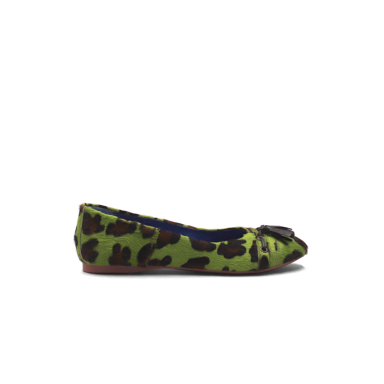 Adia Ballet Flats - Lime Leopard