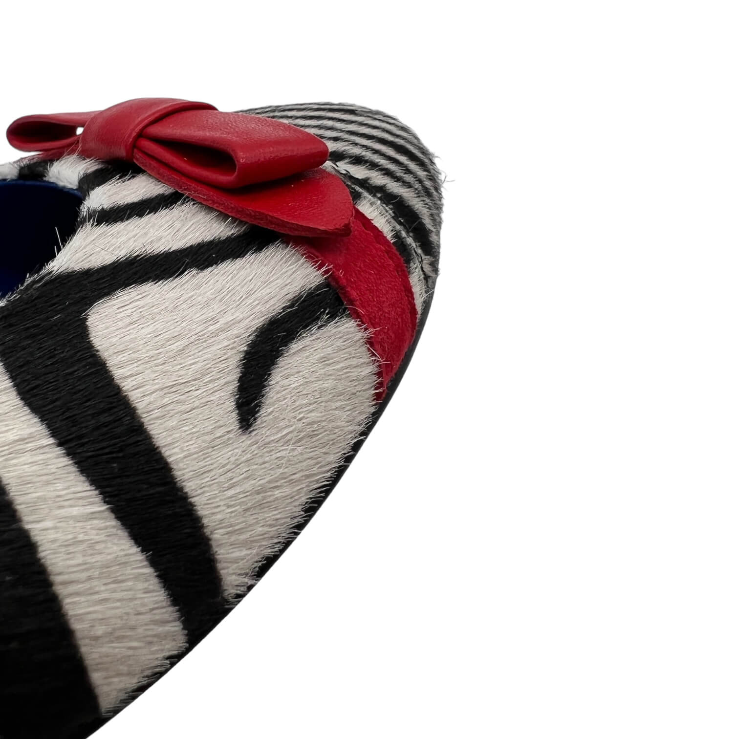 Alexis Ballet Flats - Fire Engine Red & Zebra