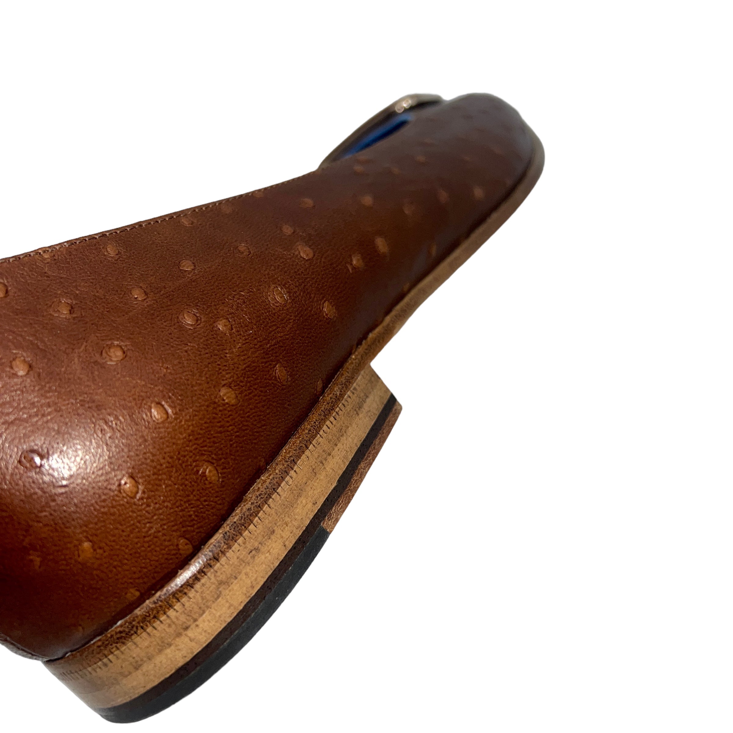 Ann Loafer Flats - Brown Ostrich