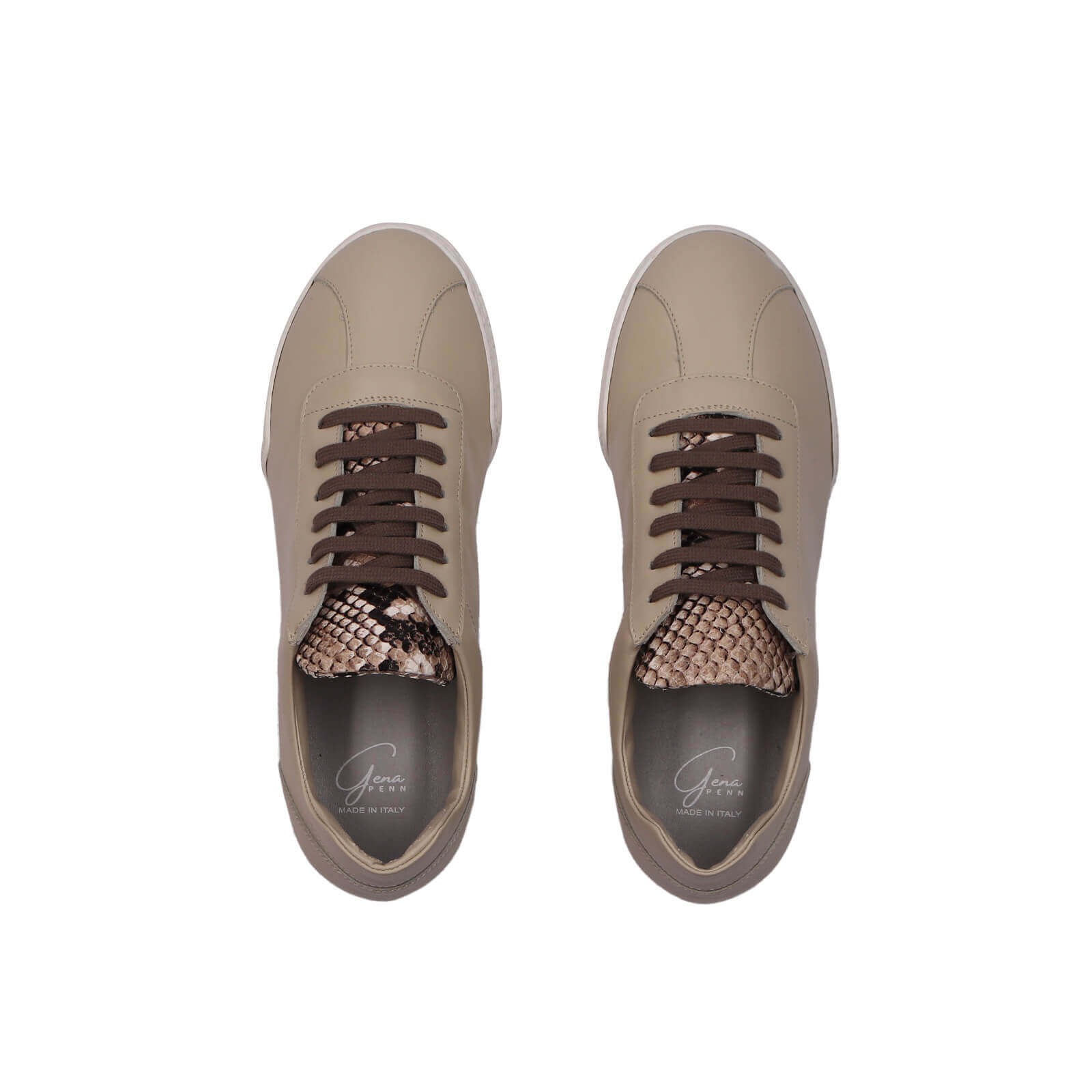 Nia Sneakers - Ivory Python