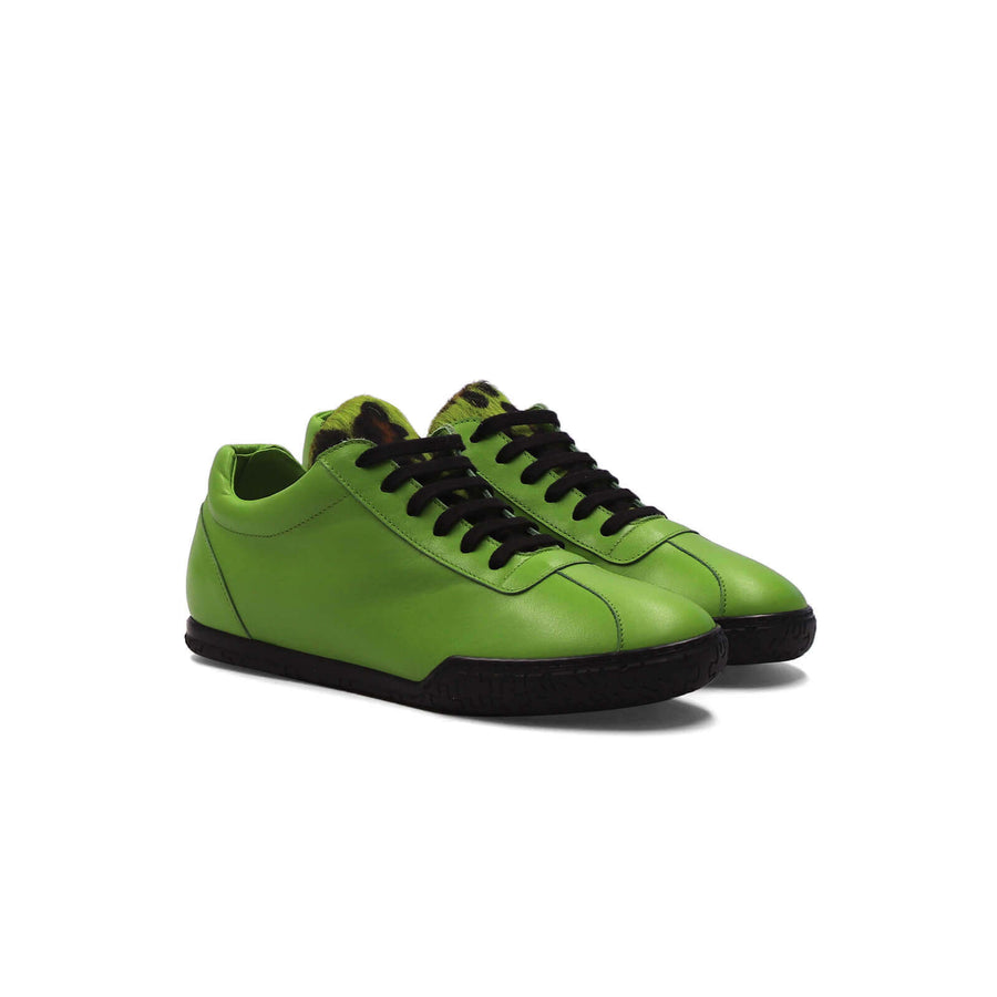Nia Sneakers - Lime Leopard