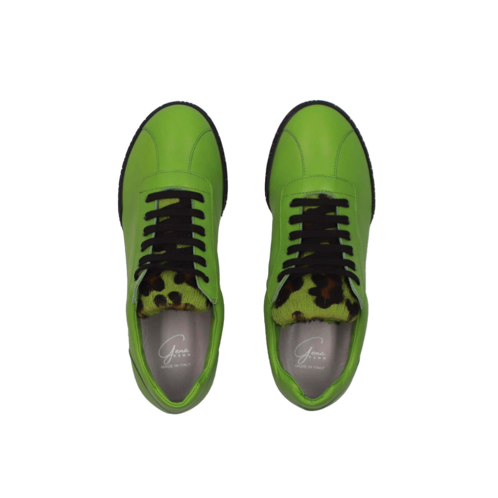 Nia Sneakers - Lime Leopard