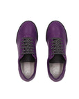 Nia Sneakers - Purple & Black Ostrich