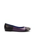 Freddi Ballet Flats - Purple & Black Zebra