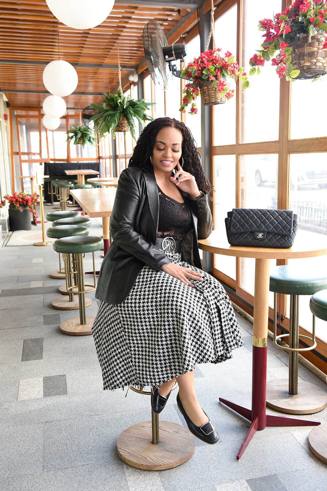 Ann Loafer Flats - Black Crocodile