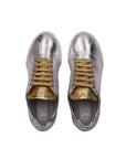 Nia Sneakers - Silver & Gold Crocodile