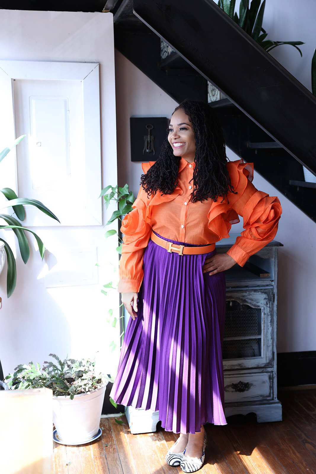 Freddi Ballet Flats - Zebra Python